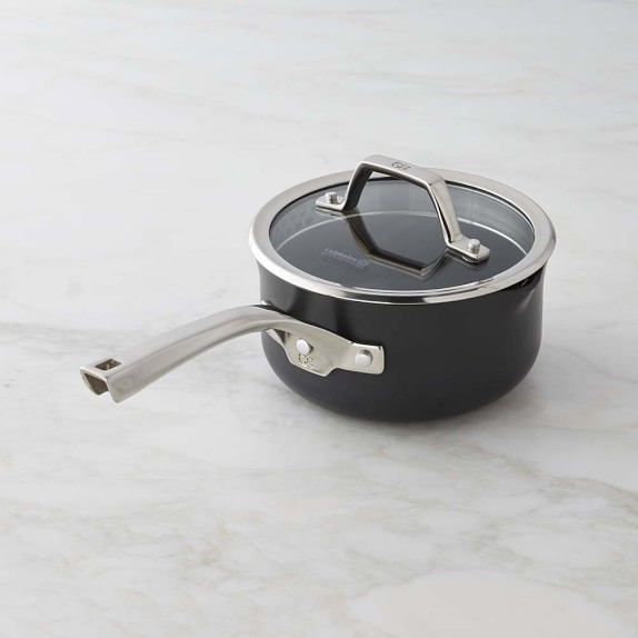 Calphalon Elite Nonstick Pour and Strain Saucepan Williams Sonoma