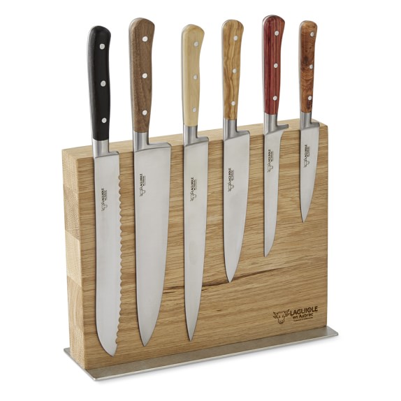 Laguiole En Aubrac 6-Piece Knife Set with Magnetic Block