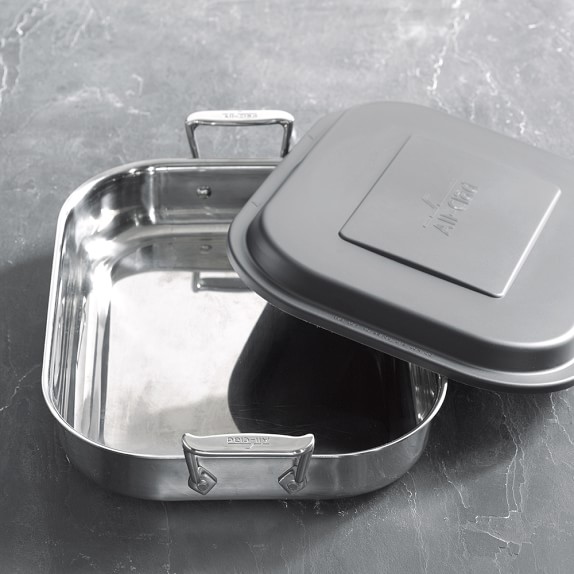 AllClad Gourmet Accessories StainlessSteel Lasagna Pan with Lid
