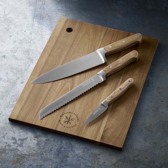 Williams Sonoma Open Kitchen Cutting Board & Knife Set, Acacia