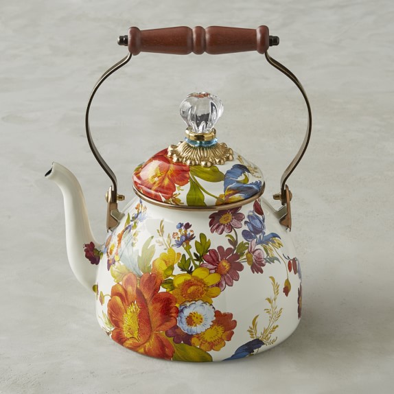 MacKenzieChilds Flower Market Tea Kettle Williams Sonoma