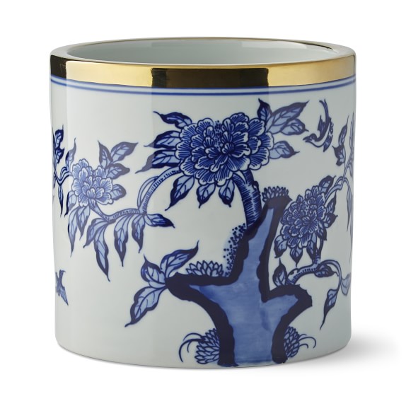 Peony & Hummingbird Cachepot