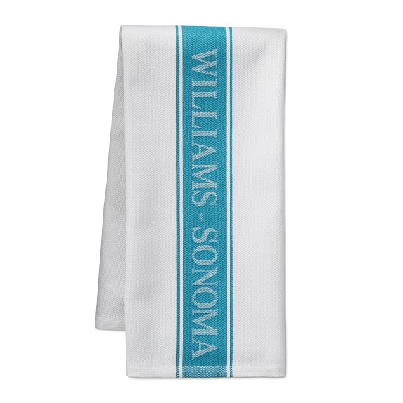 Williams Sonoma Classic Logo Towels, Set of 4, Enamel Blue