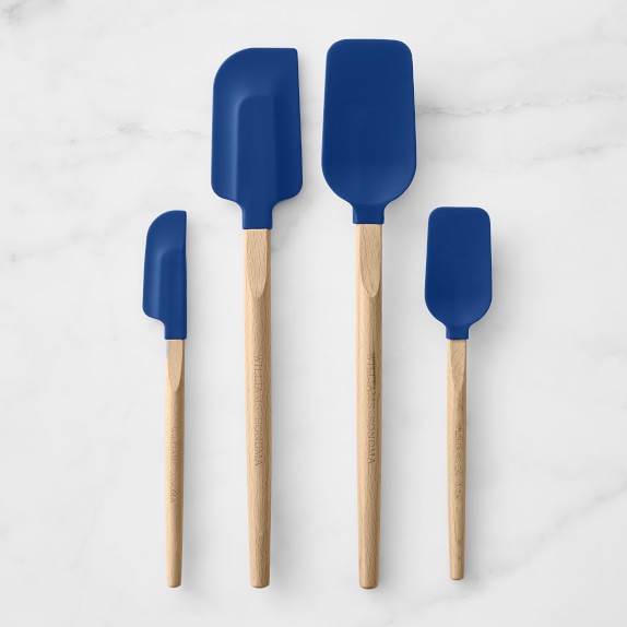 Williams Sonoma Silicone Spatula with Classic Wood Handle, Navy