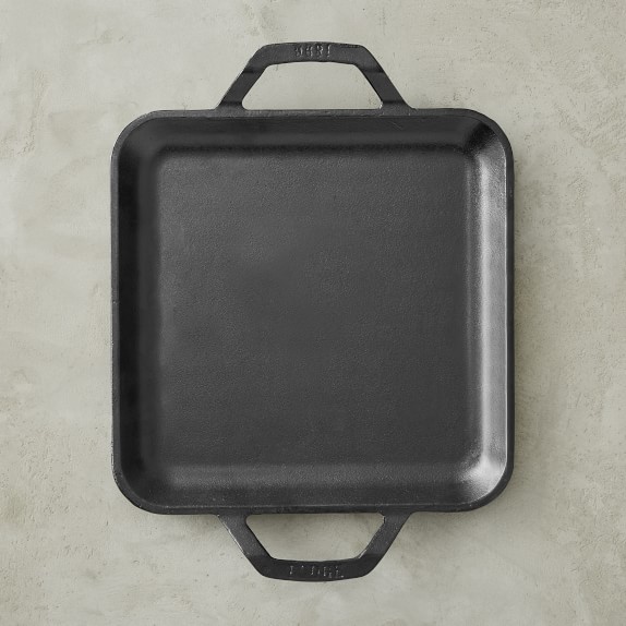 Lodge Cast-Iron Double Handled Square Griddle, 11