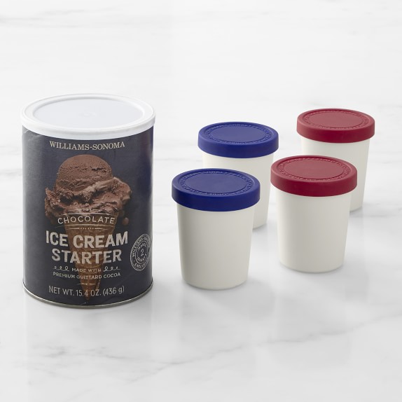 Mini Ice Cream Storage Tub, Set of 4 & Ice Cream Starter Set