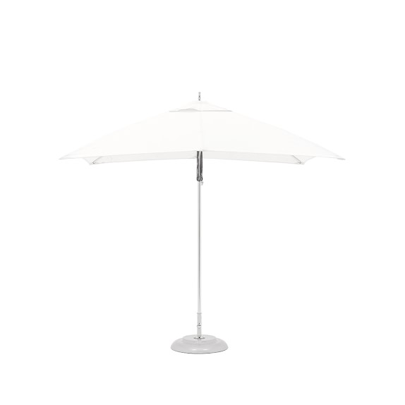 Performance Umbrella, Square, 8.5', Natural, Polished Silver