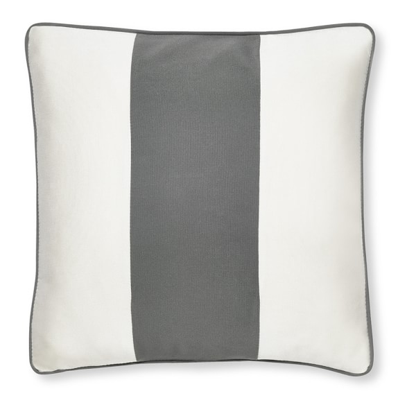 Sunbrella Outdoor Wide Stripe Pillow Cover, 20