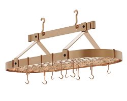 Pot Racks Pan Hangers Williams Sonoma Enclume Traditional Oval Ceiling Pot Rack