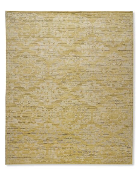 Sun Soaked Medallion Hand Knotted Rug, 6x9', Gold