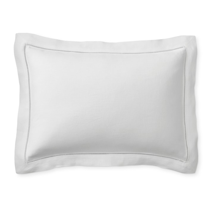 Signature Linen Hemstitch Duvet Cover Shams Williams Sonoma