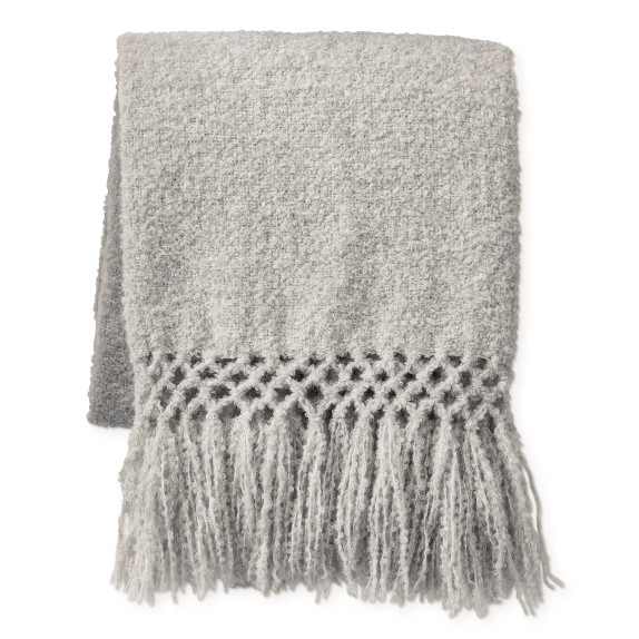 Boucle Fringe Alpaca Throw, 50