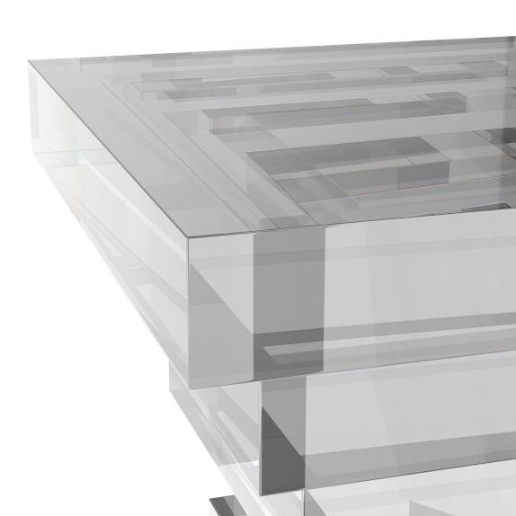 Stacked Acrylic Accent Table Williams Sonoma Stacked Acrylic Accent Table Saved View Larger Roll Over Image To Zoom