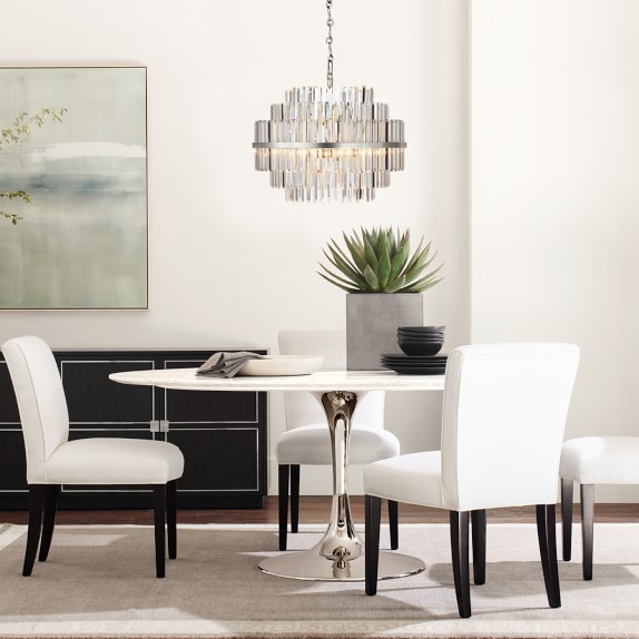 Vienna 22 Round Crystal Chandelier Polished Nickel Williams Sonoma Roll Over Image To Zoom