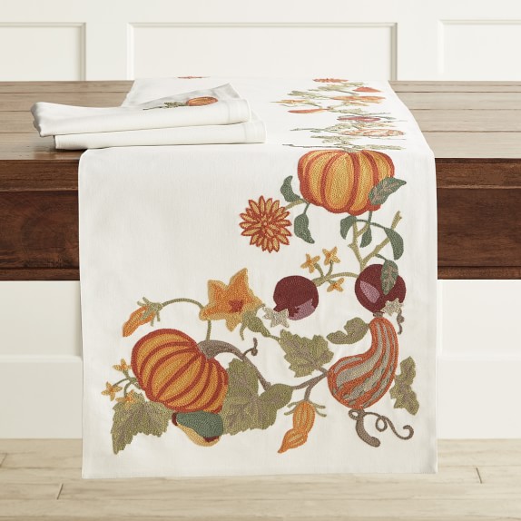 Harvest Embroidery Table Runner, 16