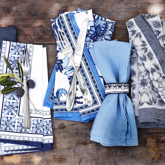 Italian Washed Linen Napkins, Set of 4 Williams Sonoma