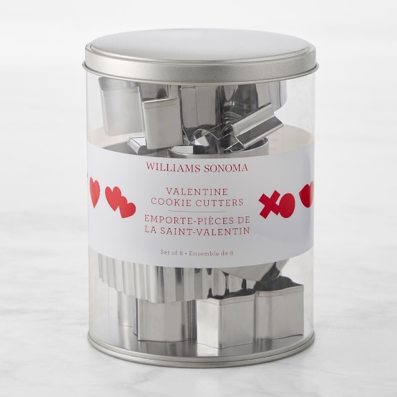 Valentines Cookie Cutters in Tube, Set of 8