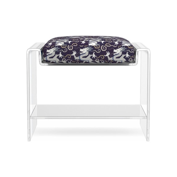Acrylic Stool Schumacher Bixi Dragon Blue