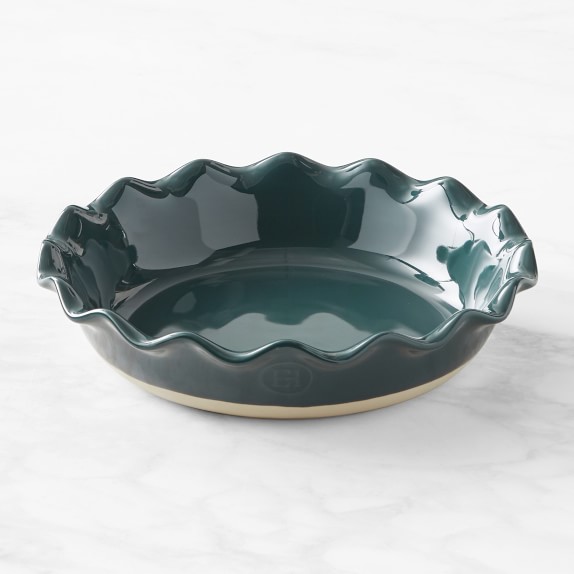 Emile Henry Ruffled Pie Dish, Spruce