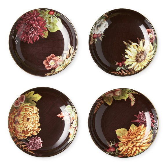 Harvest Bloom Dip Bowls, Set of 4, Mixed