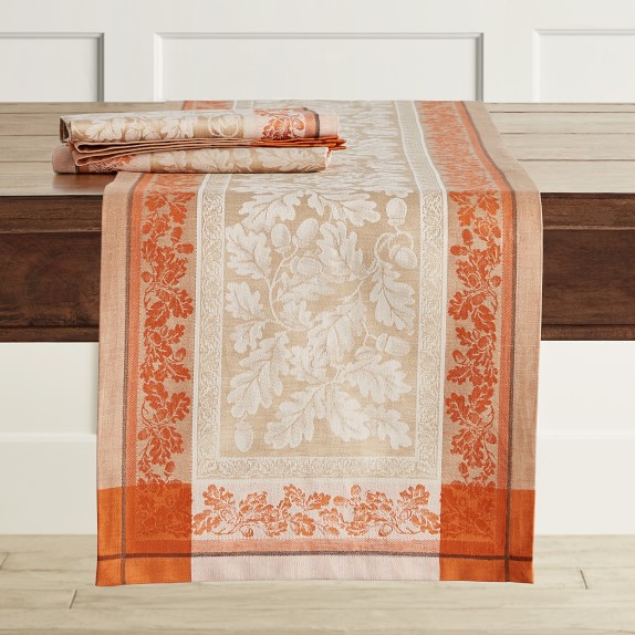 Acorn Harvest Jacquard Table Runner Williams Sonoma