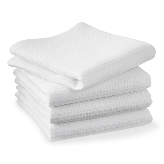 Williams Sonoma Super Absorbent Waffle Weave Towels, Set of 4, White