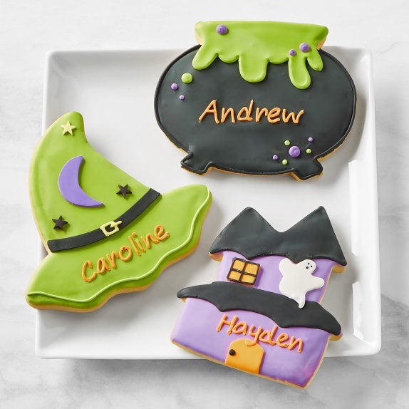 Halloween Giant Personalized Cookies, Set of 3, Immediate Delivery