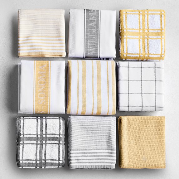 Williams Sonoma MultiPack Kitchen Towels Jojoba Yellow Williams Sonoma