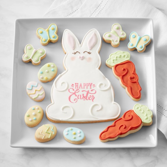 Giant Easter Bunny Cookie with Mini Easter Cookies