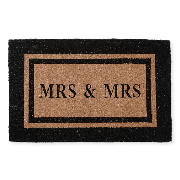Mrs & Mrs Double Border Doormat, 3 X 4