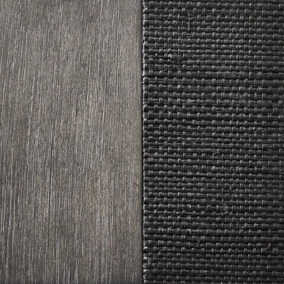 Montreal Wood/Raffia, Charcoal/Black Swatch
