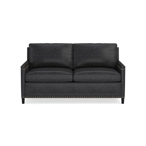 Addison 69 Sleeper Sofa Nailhead Down Cushion Italian Distressed Leather Wolf