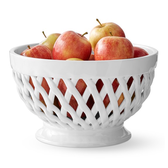 Woven Fruit Basket, White Williams Sonoma