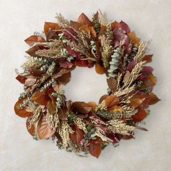 Leaves and Eucalyptus Wreath, 22