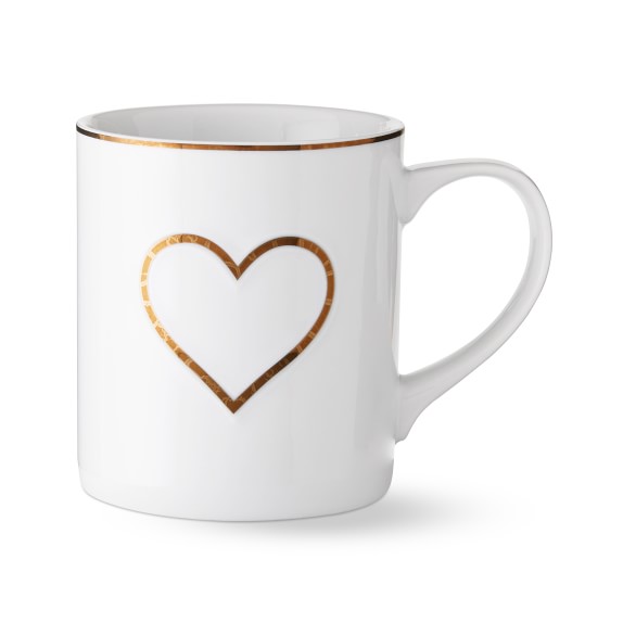 St. Jude Gold Heart Mugs, Set of 4
