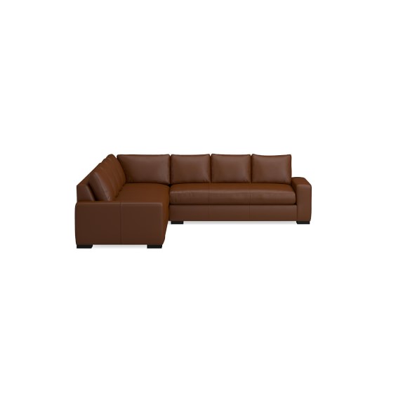 Robertson Leather 2 Piece L Shape Sofa Sectional Right