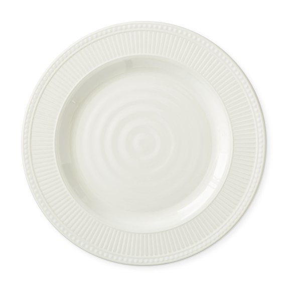 Pleated Outdoor Melamine Charger Plate, White