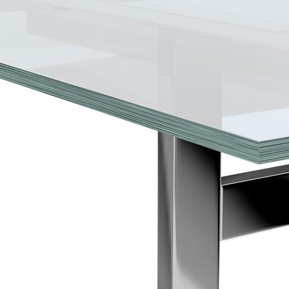 Mercer Rectangular Dining Table With Glass Top