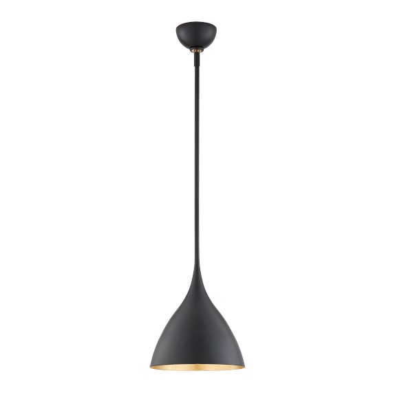 Agnes Matte Black Pendant, Small