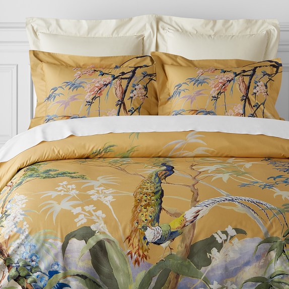 Painted Peacock Duvet Cover Shams Williams Sonoma