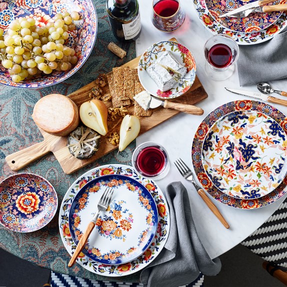 Fleur Dinner Plate Set Of 4 Navy