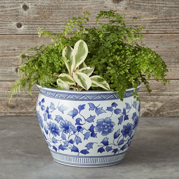 Blue White Ceramic Planter Large Blue White Ceramic Planter Large