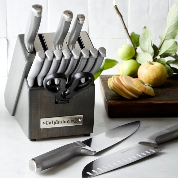 Calphalon Classic Sharpin Stainless Steel 15 Piece Grey Knife Set
