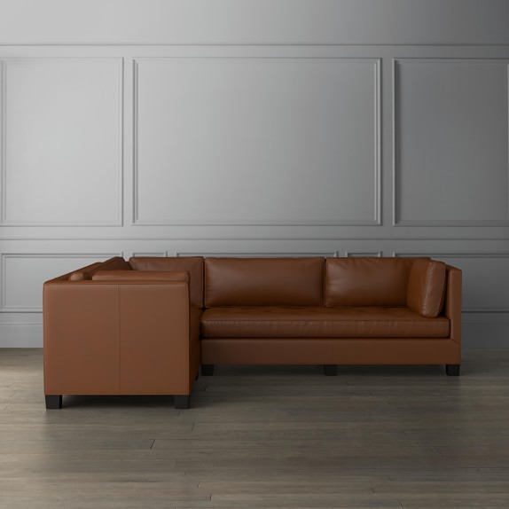 Wilshire 2 Piece L Shape Leather Sofa Right Leather Sectional
