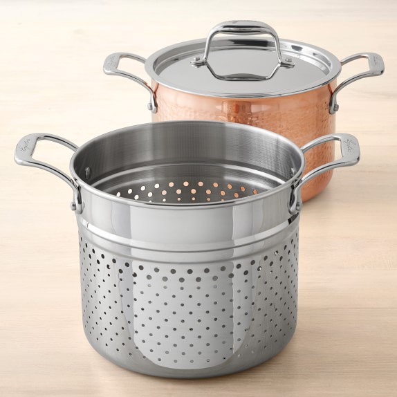 Lagostina Martellata Hammered Copper Pasta Pot Williams Sonoma