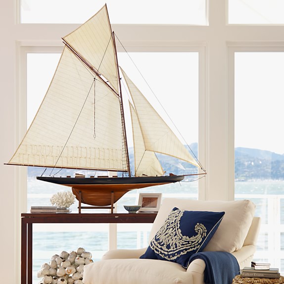 White Coral On Glass Stand Williams Sonoma
