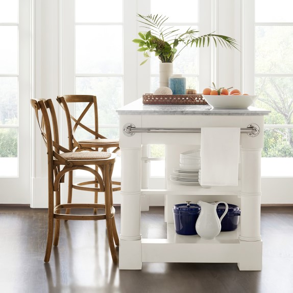 Barrelson Kitchen Island With Marble Top Williams Sonoma