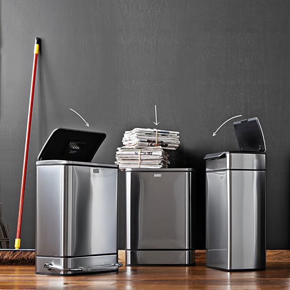 Simplehuman Rectangular Touch Bar Trash Can Williams Sonoma