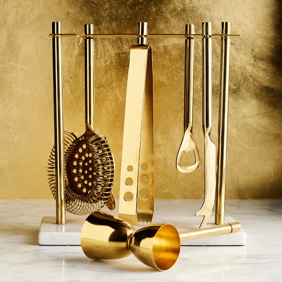 Gold Bar Tools Set Bar Accessories Williams Sonoma