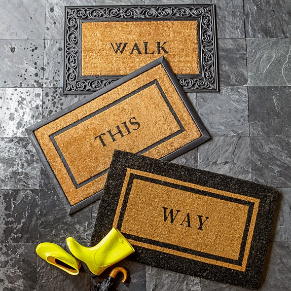 Personalized Rubber Scroll Coir Doormats